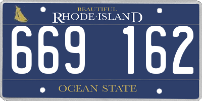 RI license plate 669162
