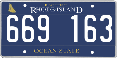 RI license plate 669163