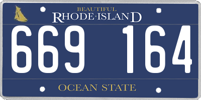 RI license plate 669164
