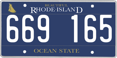 RI license plate 669165