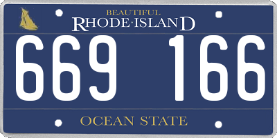 RI license plate 669166