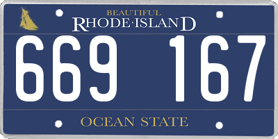 RI license plate 669167
