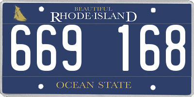 RI license plate 669168