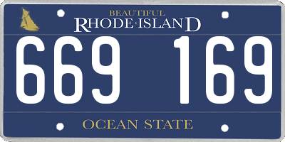 RI license plate 669169
