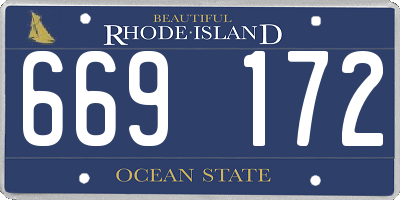 RI license plate 669172