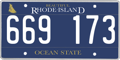 RI license plate 669173