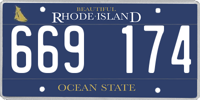 RI license plate 669174