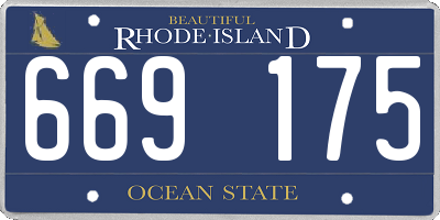 RI license plate 669175