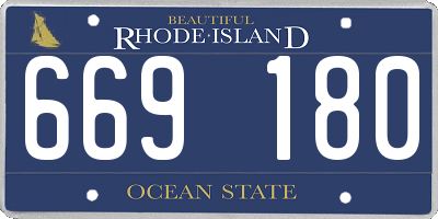 RI license plate 669180