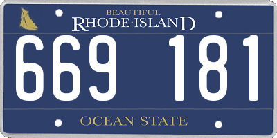 RI license plate 669181