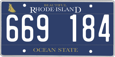 RI license plate 669184