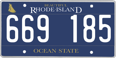 RI license plate 669185