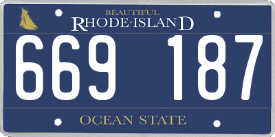 RI license plate 669187