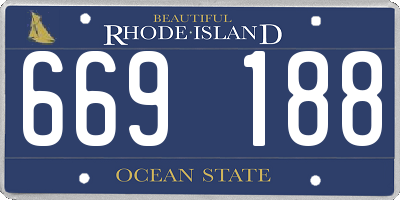 RI license plate 669188