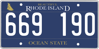 RI license plate 669190