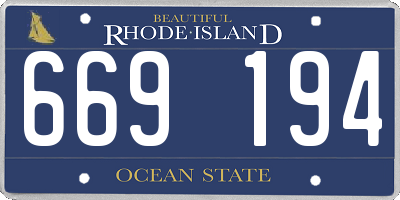 RI license plate 669194