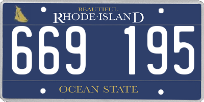 RI license plate 669195