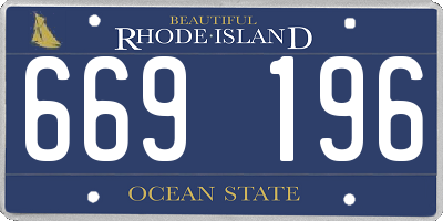RI license plate 669196