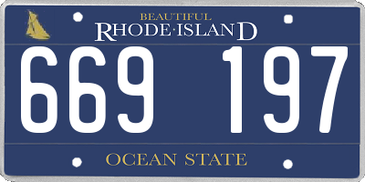 RI license plate 669197
