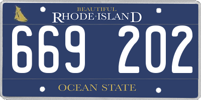 RI license plate 669202