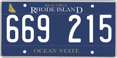 RI license plate 669215