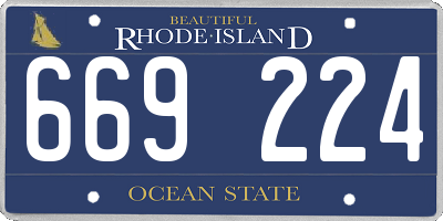 RI license plate 669224