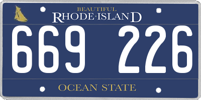 RI license plate 669226