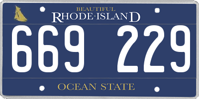 RI license plate 669229