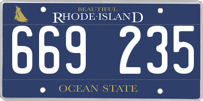 RI license plate 669235