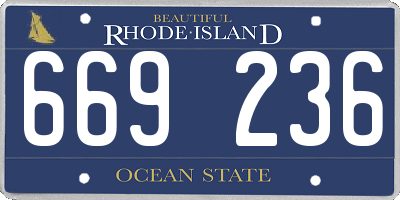 RI license plate 669236
