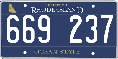 RI license plate 669237
