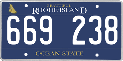 RI license plate 669238