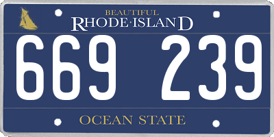 RI license plate 669239
