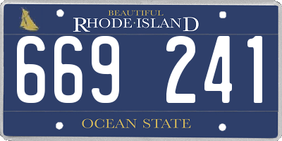 RI license plate 669241