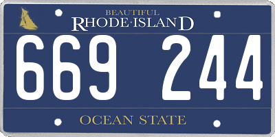RI license plate 669244