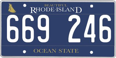 RI license plate 669246