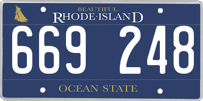 RI license plate 669248