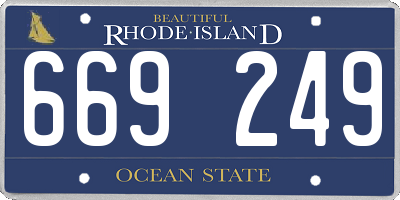 RI license plate 669249