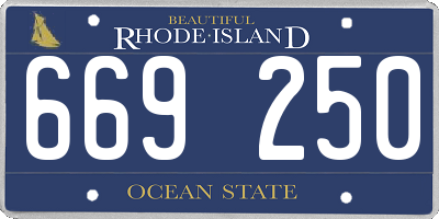 RI license plate 669250