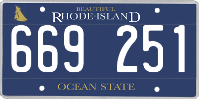 RI license plate 669251
