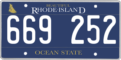 RI license plate 669252