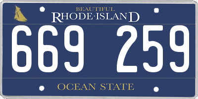 RI license plate 669259