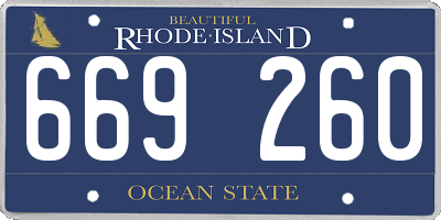 RI license plate 669260