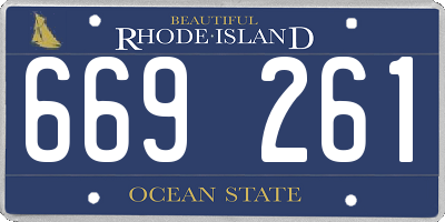 RI license plate 669261