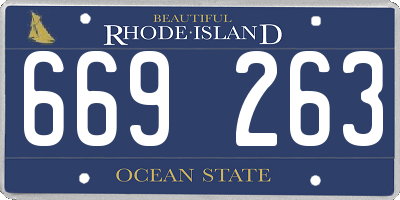 RI license plate 669263