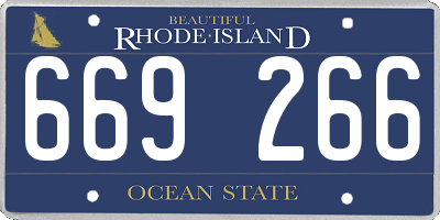 RI license plate 669266