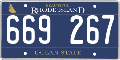RI license plate 669267