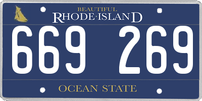 RI license plate 669269