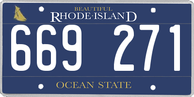 RI license plate 669271
