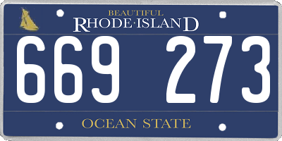 RI license plate 669273